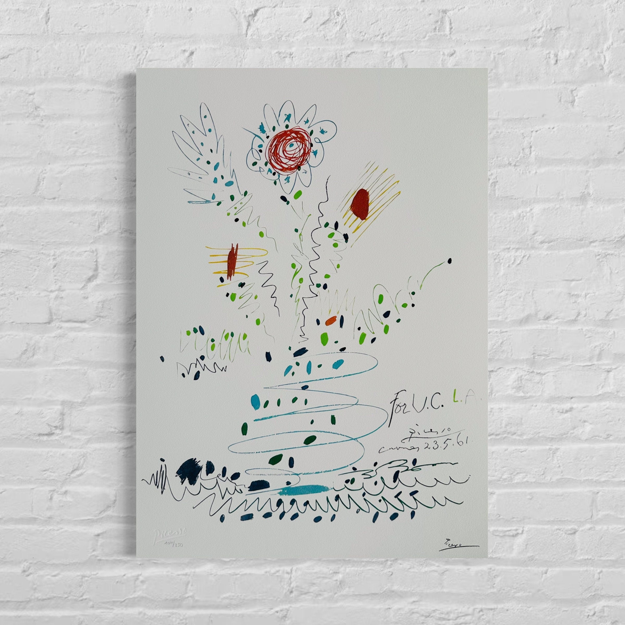 Pablo Picasso, Bloemen 1961 LA